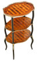 Antique Quality C1900 Inlaid Parquetry and Ebonised Etagere Whatnot Display Shelves Side Table (8964)