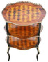 Antique Quality C1900 Inlaid Parquetry and Ebonised Etagere Whatnot Display Shelves Side Table (8964)