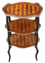 Antique Quality C1900 Inlaid Parquetry and Ebonised Etagere Whatnot Display Shelves Side Table (8964)