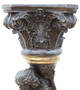 Antique Large Quality French Mixed Metal Bronze Pedestal Plinth Jardiniere Torchiere C1900 Signed A Moreau Paris (8965) 