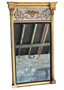 Large 19th Century Fine Quality Antique Overmantle Wall Pier Mirror – Gilt and White Frame Statement Piece (8966)