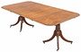 Antique 19th Century ‘D’ End Twin Pedestal Dining Table – Fine Quality (8942)