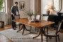 Antique 19th Century ‘D’ End Twin Pedestal Dining Table – Fine Quality (8942)