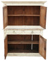 Quality Antique 19th Century Distressed Cream Painted Cupboard Sideboard Dresser (8946)