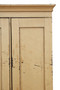 Quality Antique 19th Century Tall Narrow Cream Painted Cupboard Sideboard Dresser (8971)