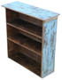 Antique 19th Century Distressed Blue Painted bookcase – Shelving (8980)