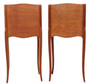 Vintage Retro French Pair of Marquetry Bedside Tables – Mid-20th Century Nightstands (8972)