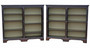 Quality Pair of Antique Adjustable Oak Bookcases / Display Shelves C1920 Bowman Brothers, London (8998)