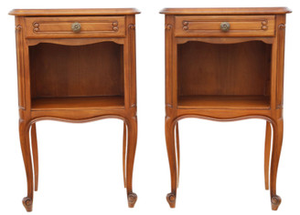 Pair of Quality Vintage Cherry Bedside Tables – Stylish Nightstands (8703)