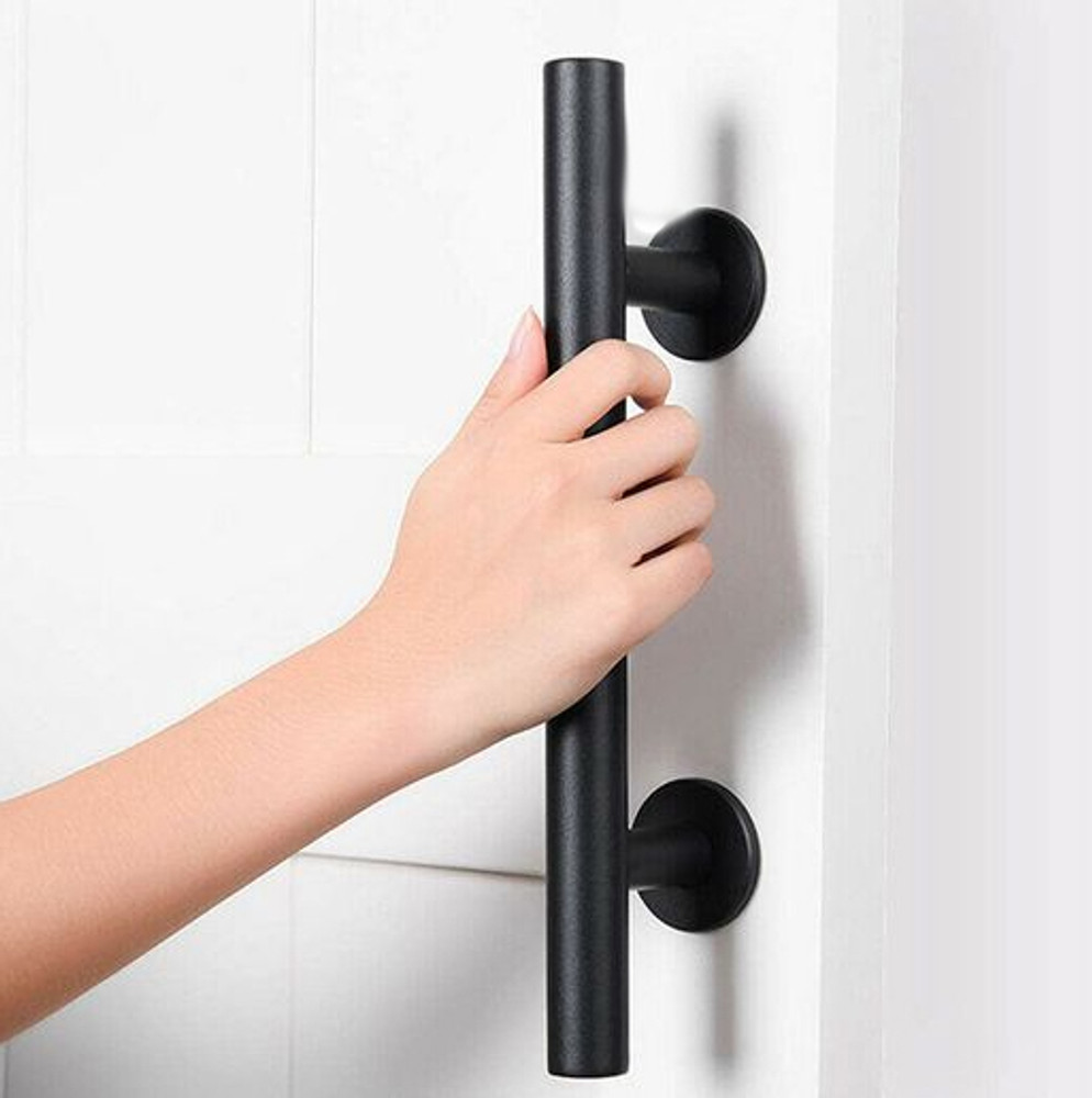 Barn Door Pull and Flush Tubular Door Handle - Brushed Satin