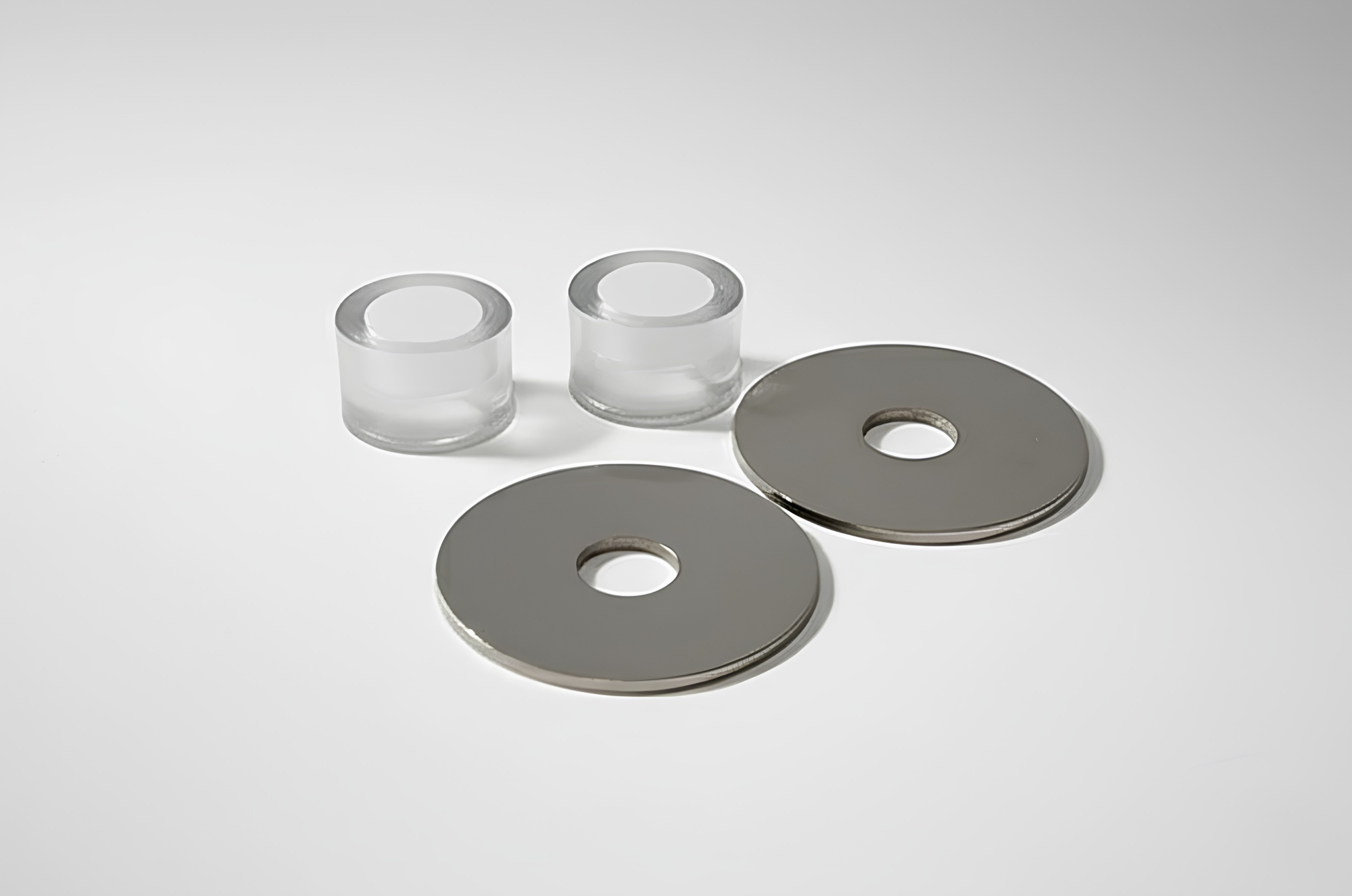 1-1/4" - Metal Washers (Gaskets) and Plastic Bushings for Pro-line Series Back-to-Back Ladder Pull Handles, Stainless Steel, Pack of  2