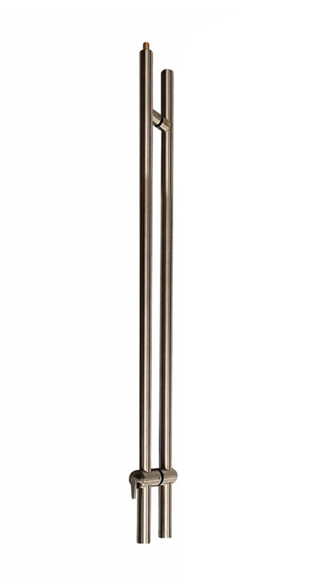 Pro-Line Series: 48" Upwards Locking Ladder Pull Handle - Back-to-Back, Brushed Satin US32D/630 Finish, 316 Exterior Grade Stainless Steel Alloy