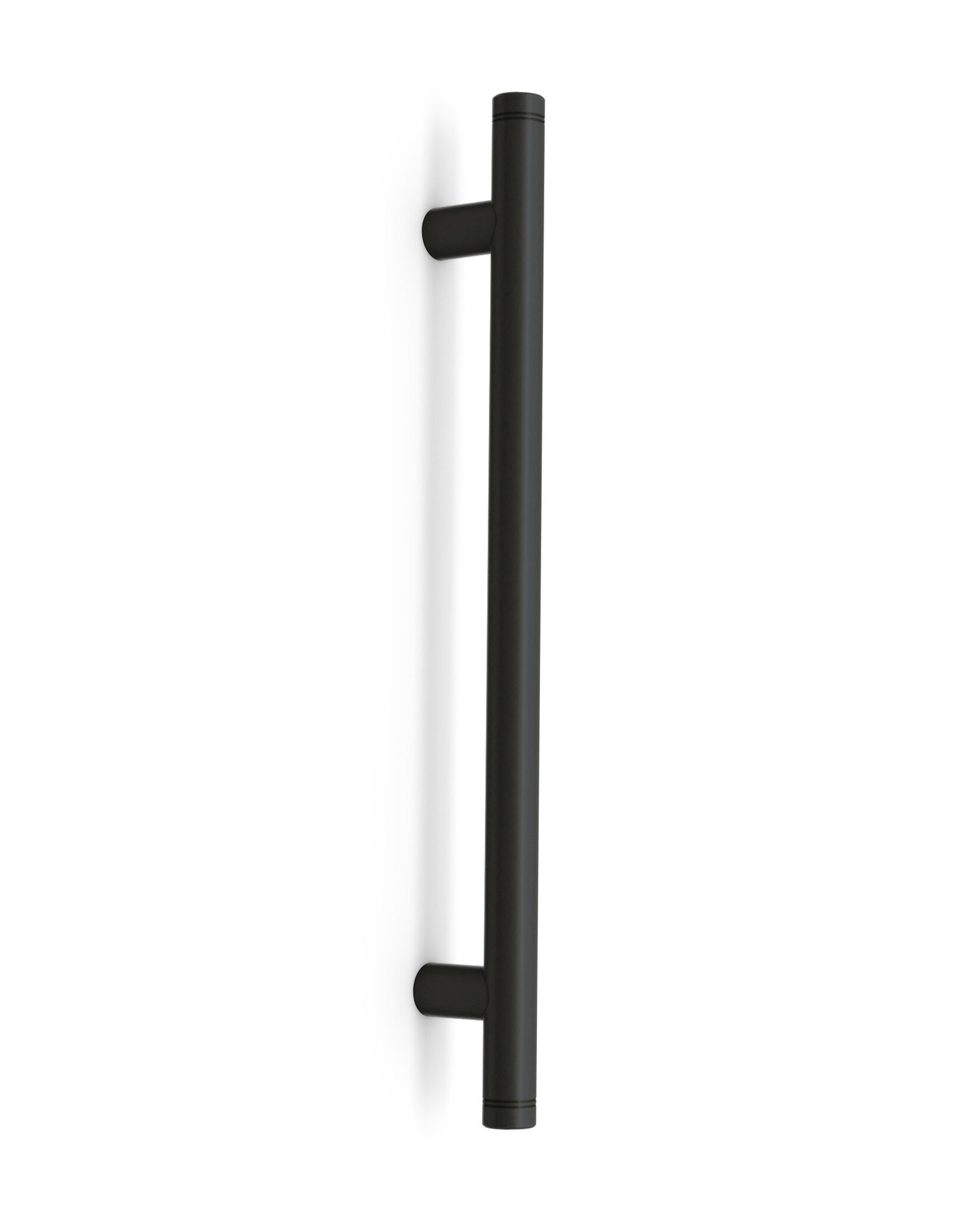 Pro-Line Grooved Series: One Sided Ladder Pull Handle, Matte Black Powder Coated Finish, 304 Grade Stainless Steel Alloy