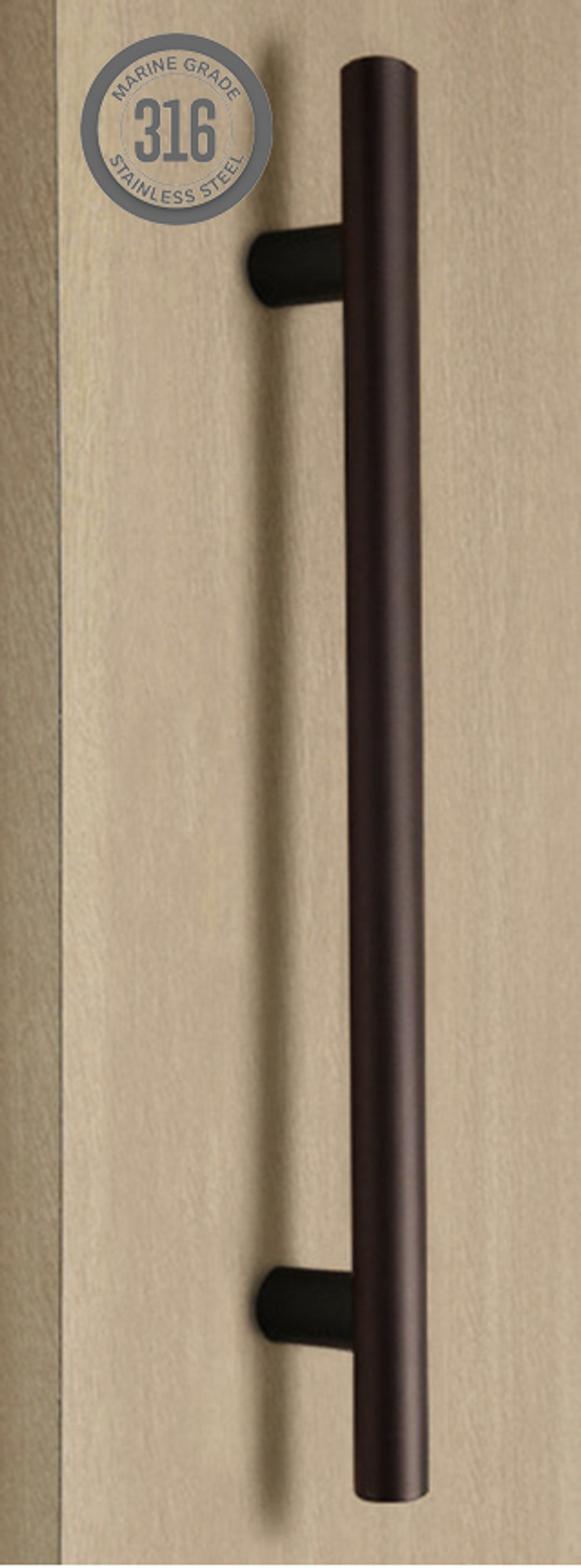 Pro-Line Series: One Sided Ladder Pull Handle, Bronze Powder Coated Finish, 316 Grade Stainless Steel Alloy