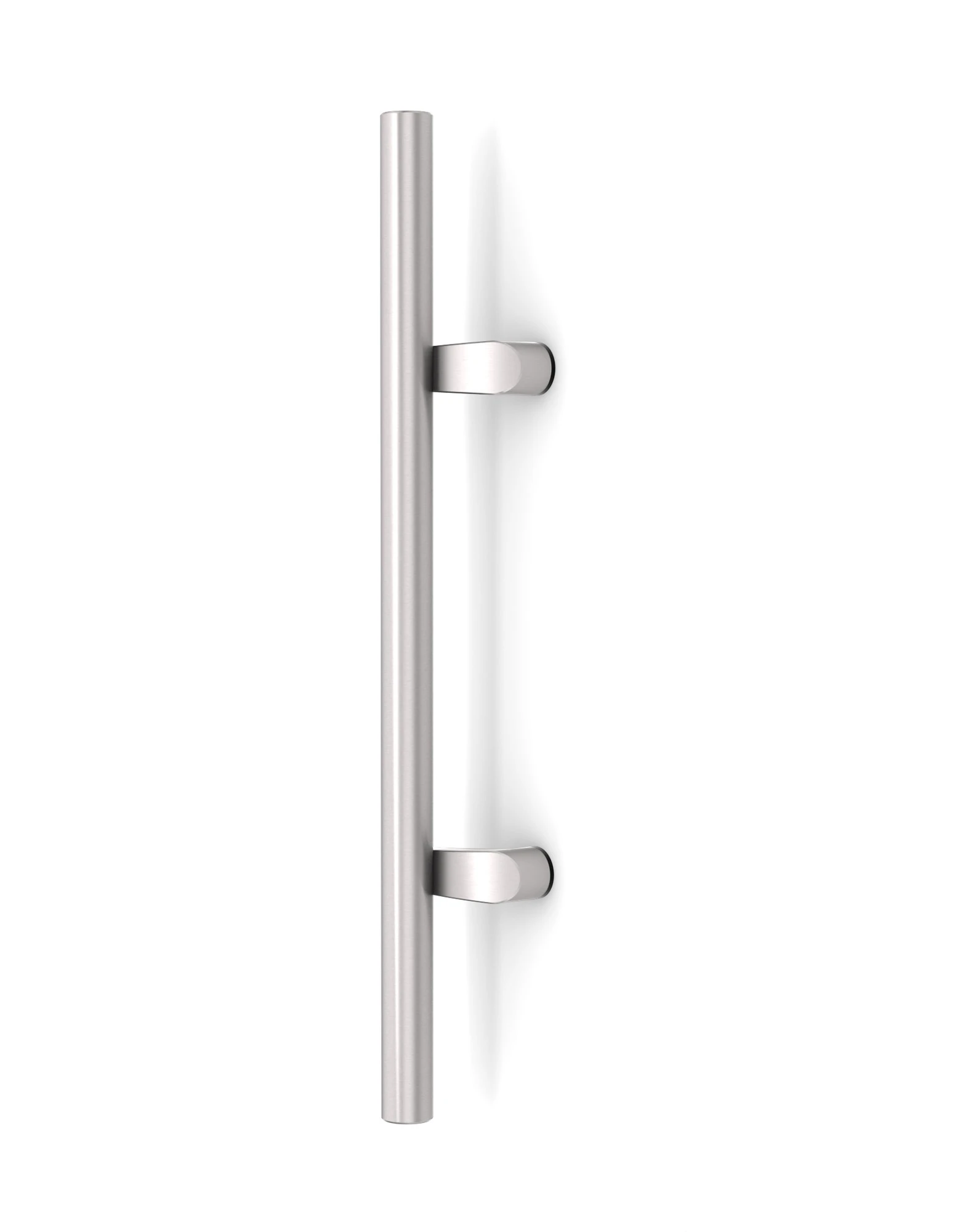 Pro-Line Series: PostMount Offset Extra Length  Pull Handle - Back-to-Back, Brushed Satin US32D/630 Finish, 316 Exterior Grade Stainless Steel Alloy