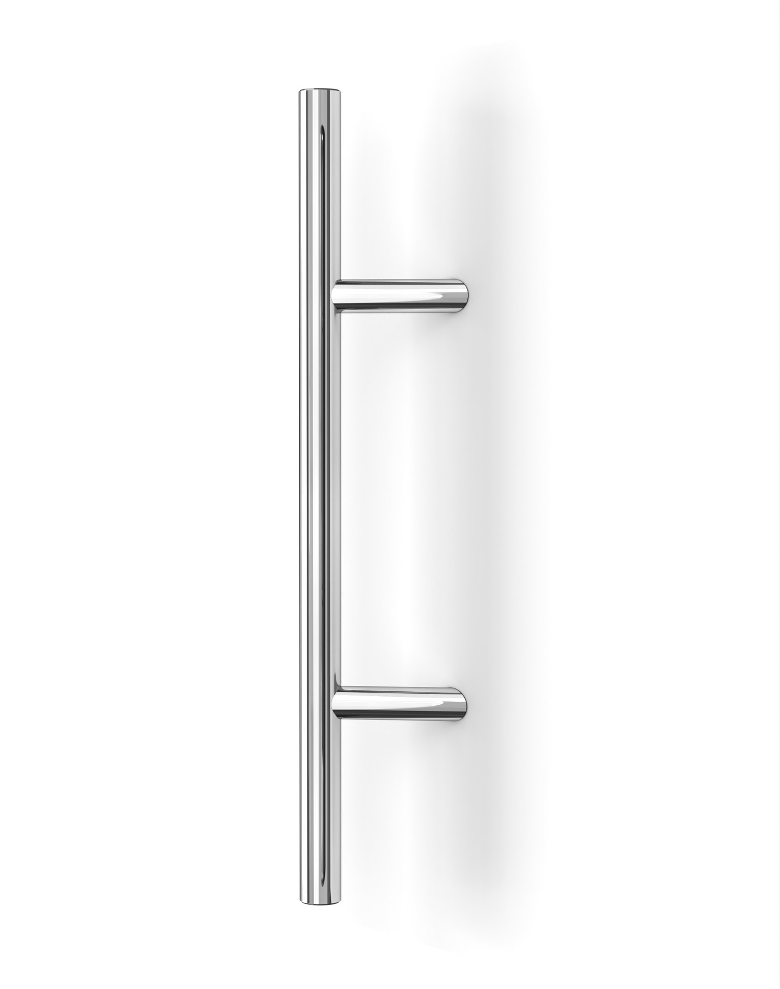 Pro-Line Series: 45º Offset Extra Length Ladder Pull Handle - Back-to-Back, Polished US32/629 Finish, 316 Exterior Grade Stainless Steel Alloy