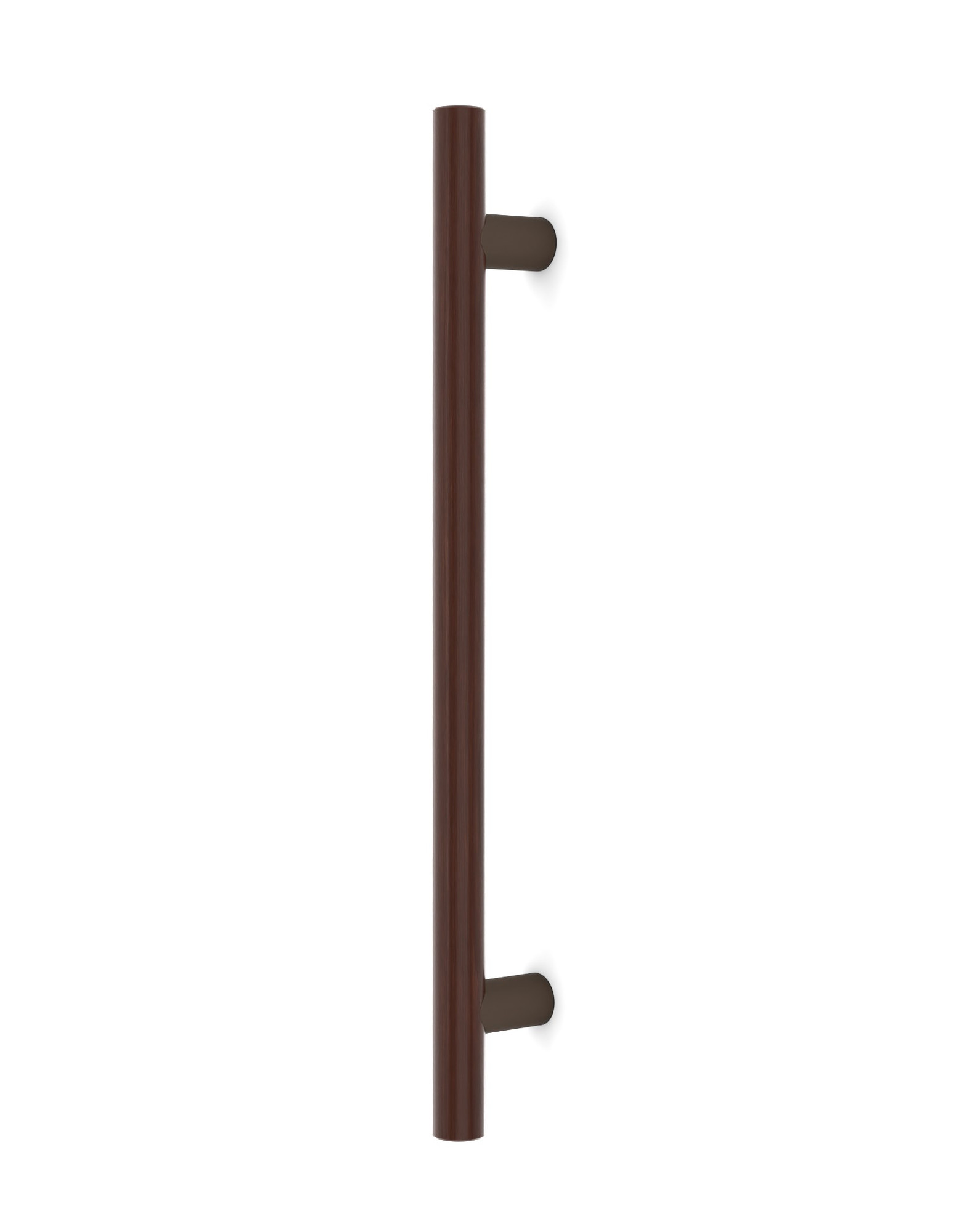 Pro-Line Series: Ladder Pull Handle - Back-to-Back, Solid Beech Wood Grip in a Walnut Finish with Bronze Powder Coated Stainless Steel Posts Pro-Line Series: Ladder Pull Handle - Back-to-Back, Solid Beech Wood Grip in a Walnut Finish with Bronze Powder Coated Stainless Steel Posts