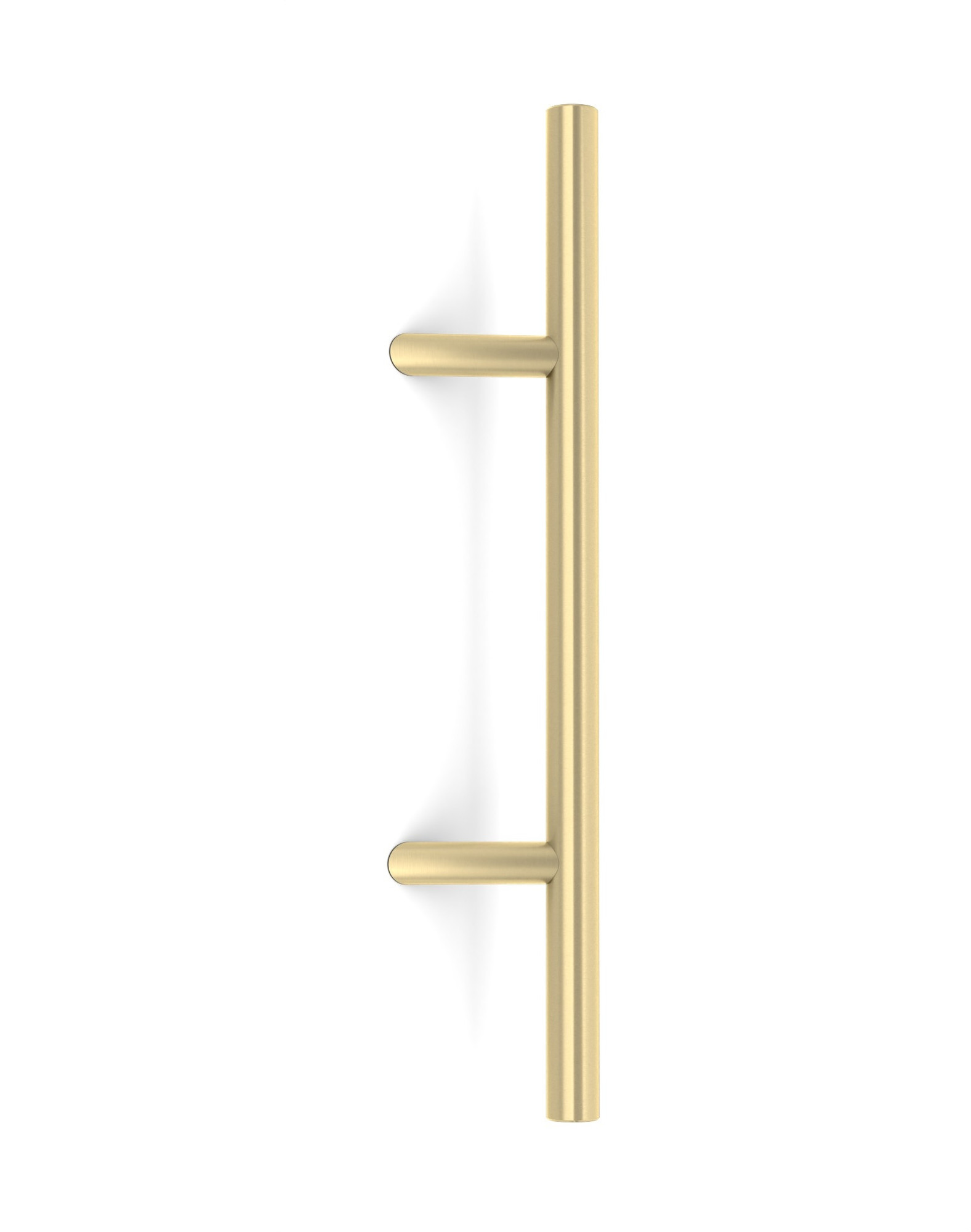 Pro-Line Series: One Sided Extra Length Ladder 45º Offset Pull Handle, Satin Brass Finish, 316 Exterior Grade Stainless Steel Alloy
