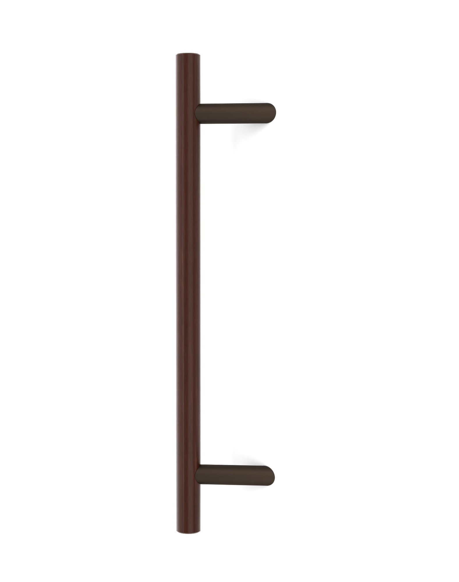 Pro-Line Series: 45º Offset Ladder Pull Handle- Back-to-Back, Solid Beech Wood Grip in a Walnut Finish with Bronze Powder Coated Stainless Steel Posts Pro-Line Series: 45º Offset Ladder Pull Handle- Back-to-Back, Solid Beech Wood Grip in a Walnut Finish with Bronze Powder Coated Stainless Steel Posts
