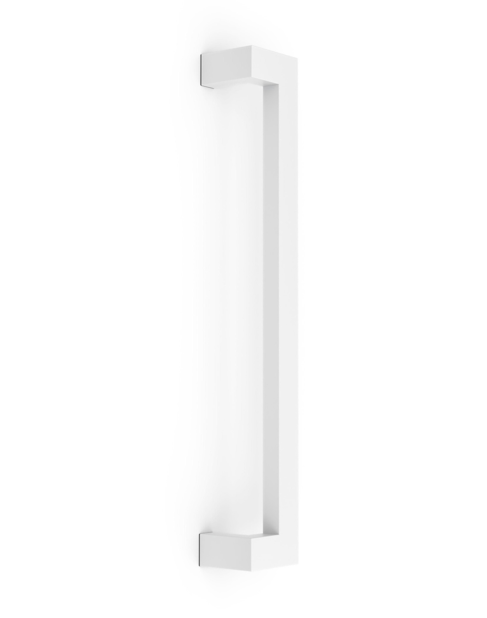 Pro-Line Series: One Sided 45º Offset 1.5" x 1" Rectangular Pull Handle, Matte White Powder Coated, 316 Exterior Grade Stainless Steel Alloy Pro-Line Series: One Sided 45º Offset 1.5" x 1" Rectangular Pull Handle, Matte White Powder Coated, 316 Exterior Grade Stainless Steel Alloy