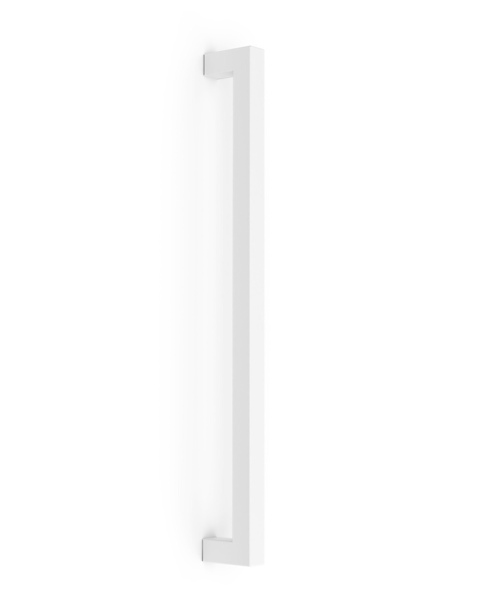 One Sided 1" x 1" Square Pull Handle, Matte White Powder Coated Finish, 304 Grade Stainless Steel Alloy