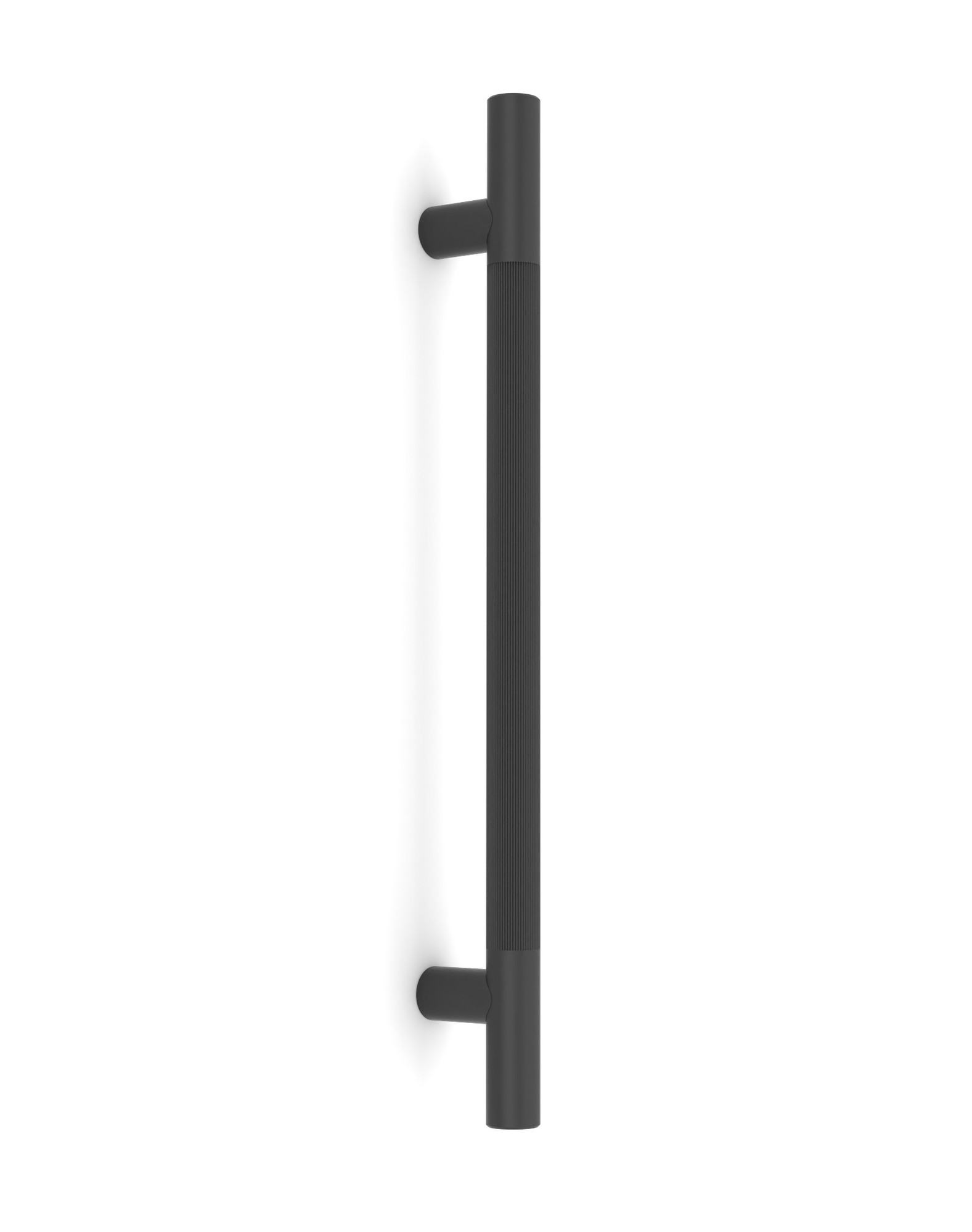 Refrigerator and Appliance: Fluted Ladder Pull Handle, Matte Black Powder Coated Finish, 316 Grade Stainless Steel Alloy