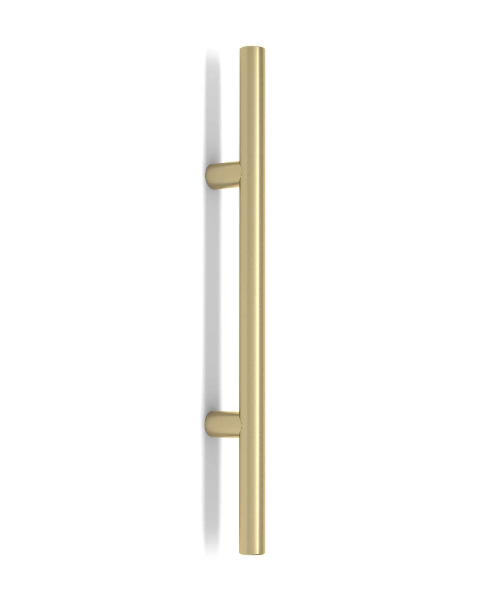 Pro-Line Extra Length Series: One Sided Ladder Pull Handle, Satin Brass Finish, 304 Grade Stainless Steel Alloy