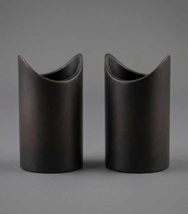 Decorative Side - Straight Posts for Ladder Pulls, Bronze Powder Coated Finish, 316 Exterior Grade Stainless Steel Alloy - 1 Pair/Set