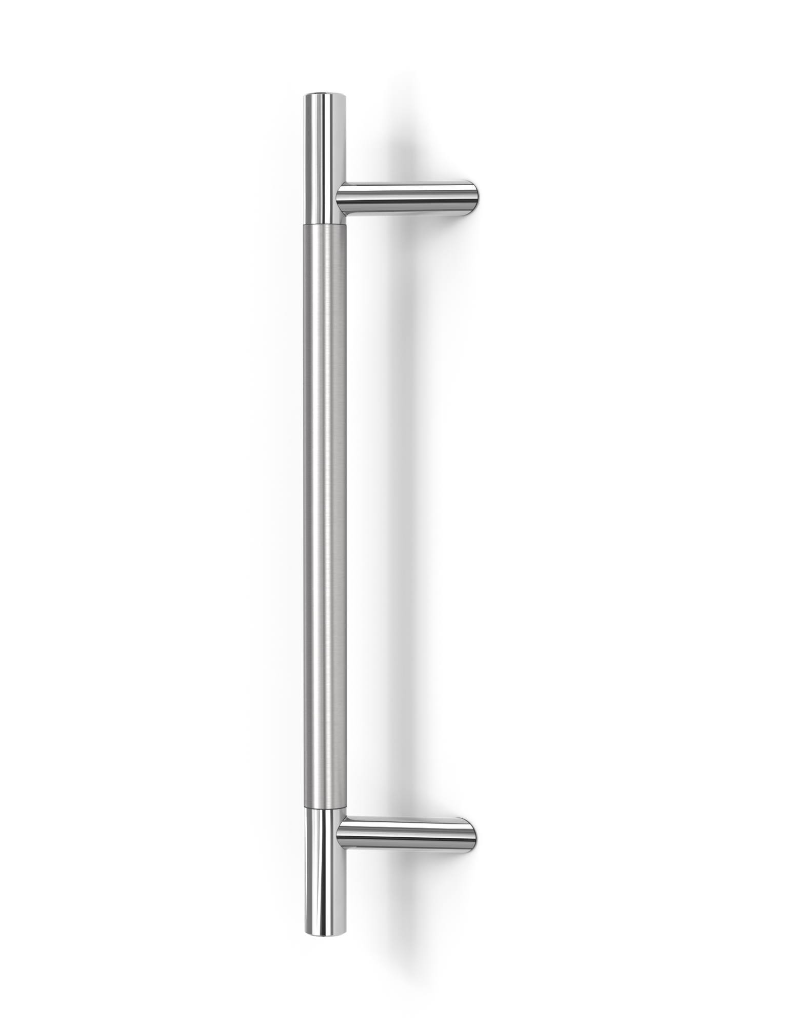 Pro-Line Series: 45º Offset Ladder Pull Handle - Back-to-Back, Brushed Satin Finish / Polished Stainless Steel Ends, 316 Exterior Grade Stainless Steel Alloy