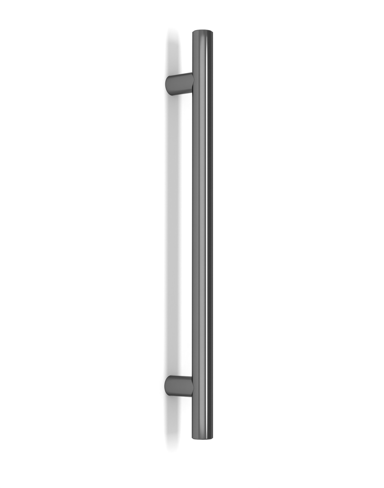 Pro-Line Series: One Sided Ladder Pull Handle, Polished Gunmetal Grey Finish, 304 Grade Stainless Steel Alloy