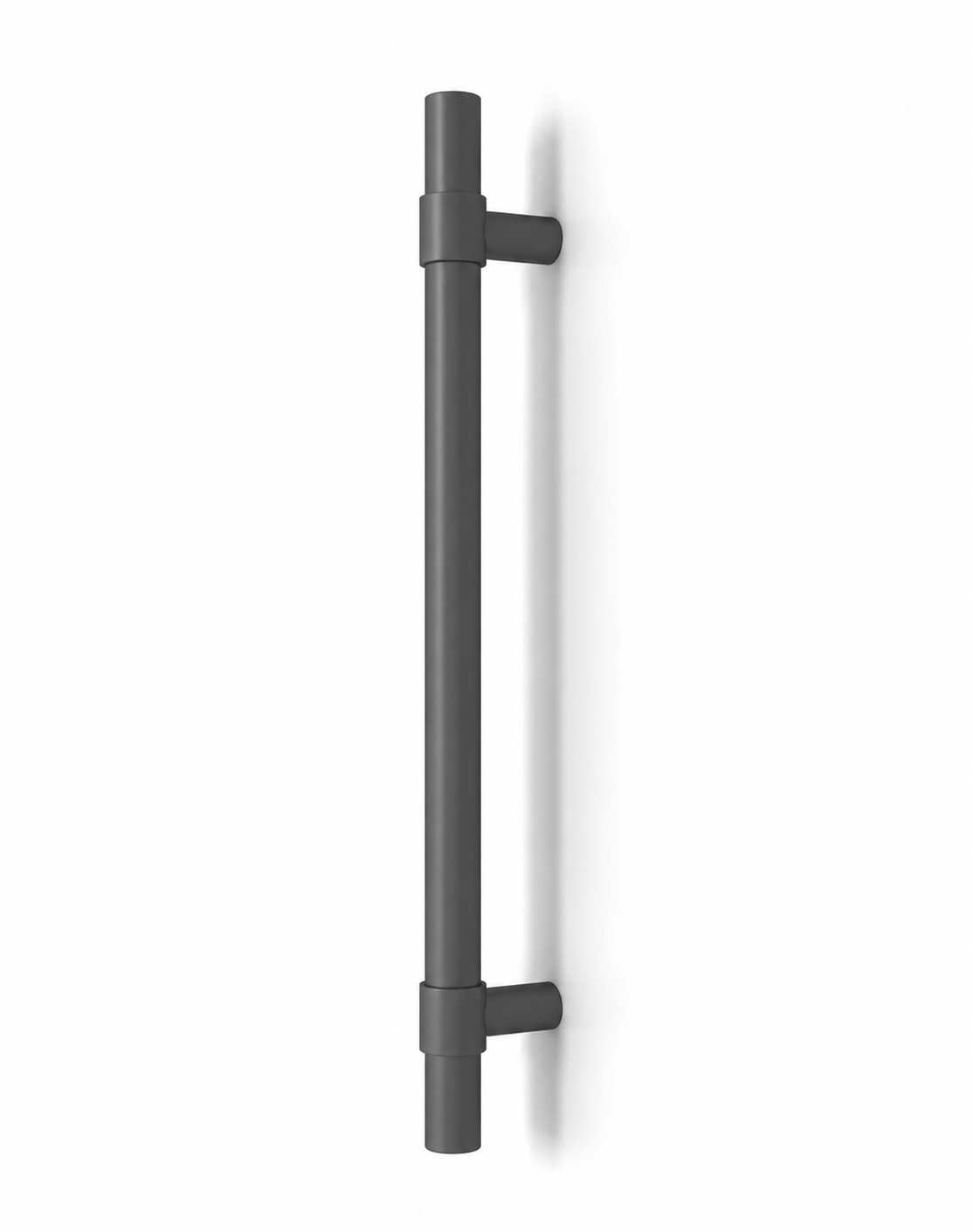 Pro-Line Collar Mounted Series: Ladder Pull Handle - Back-to-Back, Matte Gunmetal Grey Finish, 316 Exterior Grade Stainless Steel Alloy