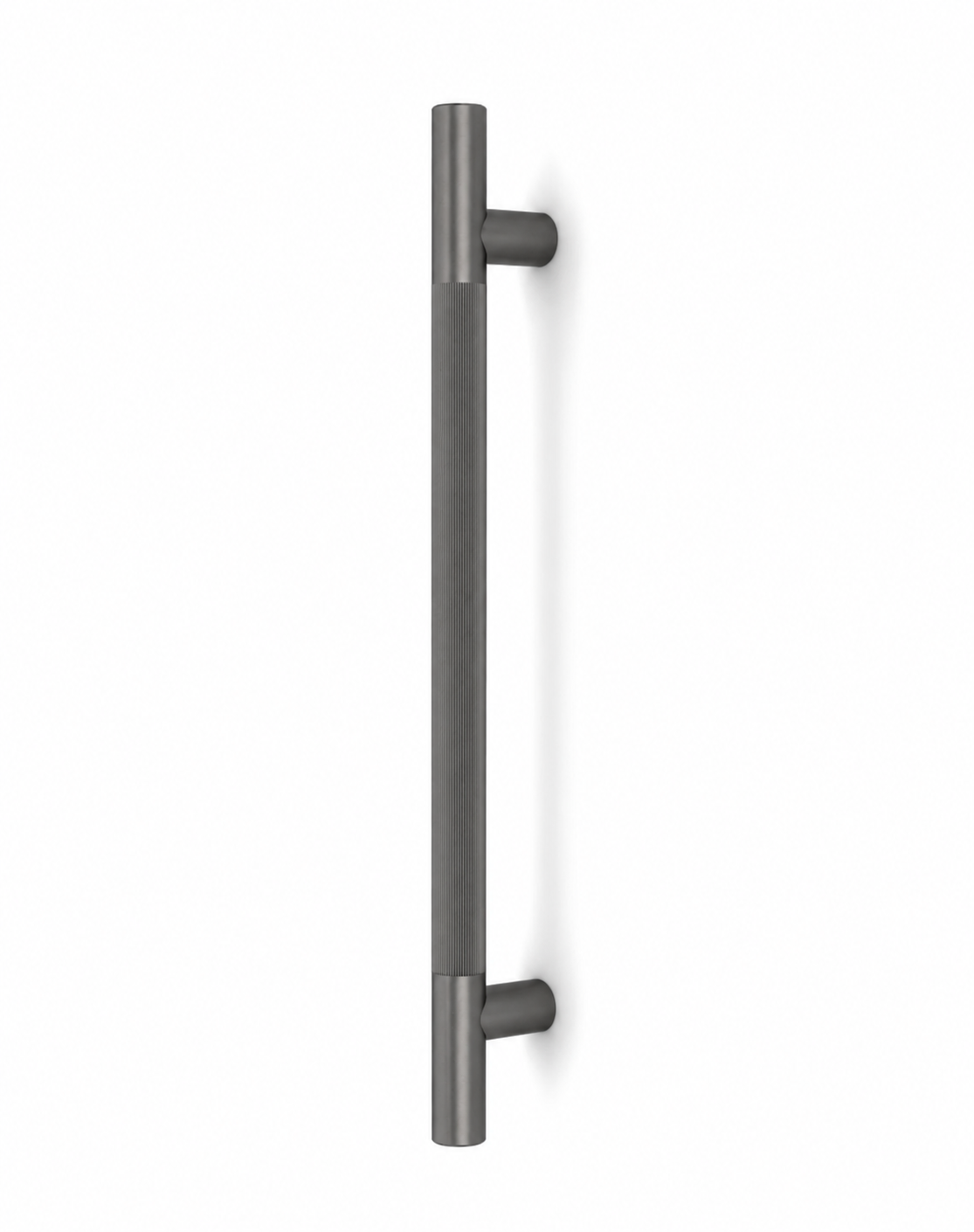 Pro-Line Fluted Series: Ladder Pull Handle - Back-to-Back, Matte Gunmetal Grey Finish, 316 Exterior Grade Stainless Steel Alloy