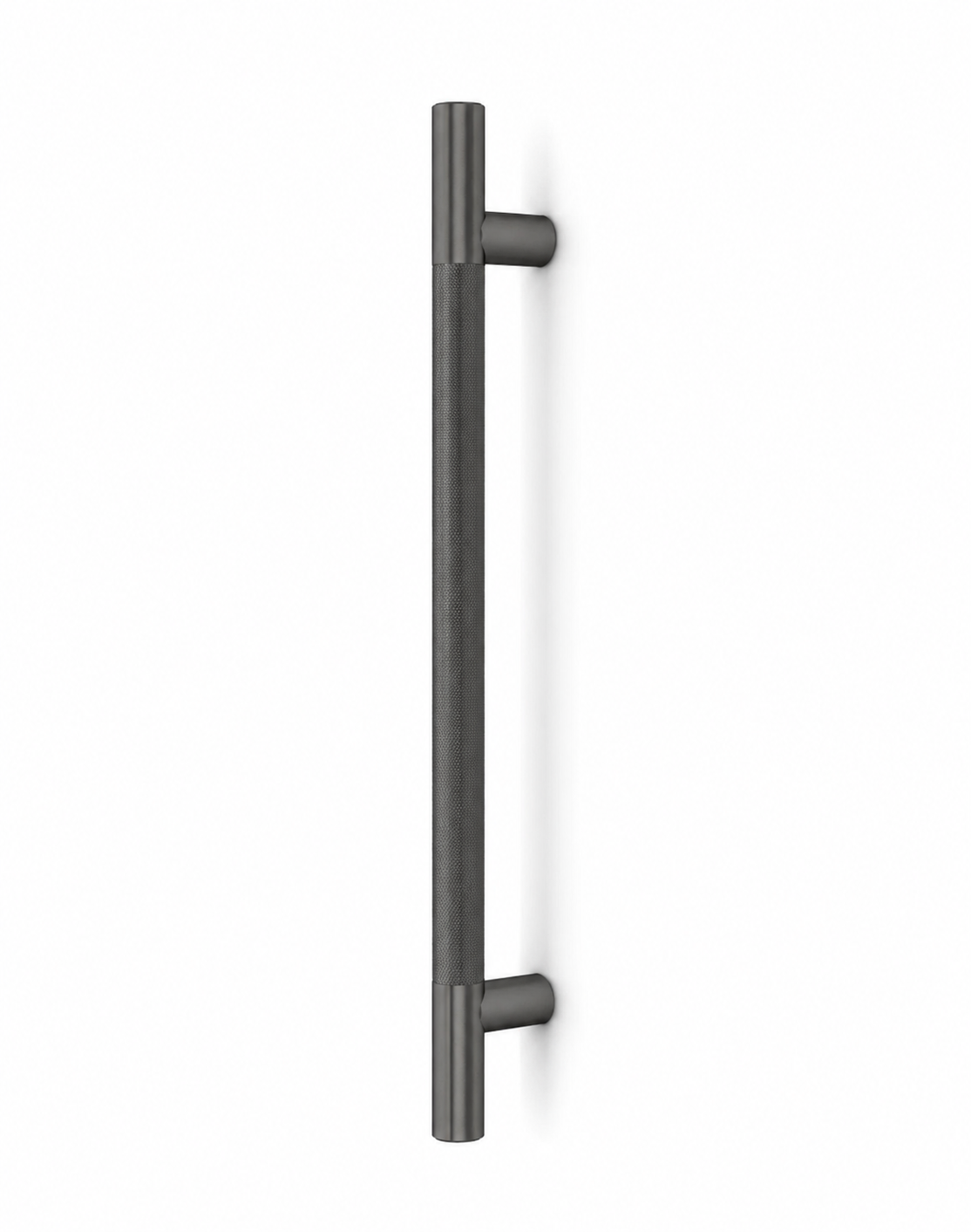 Pro-Line Knurled Series: Ladder Pull Handle - Back-to-Back, Matte Gunmetal Grey Finish, 316 Exterior Grade Stainless Steel Alloy