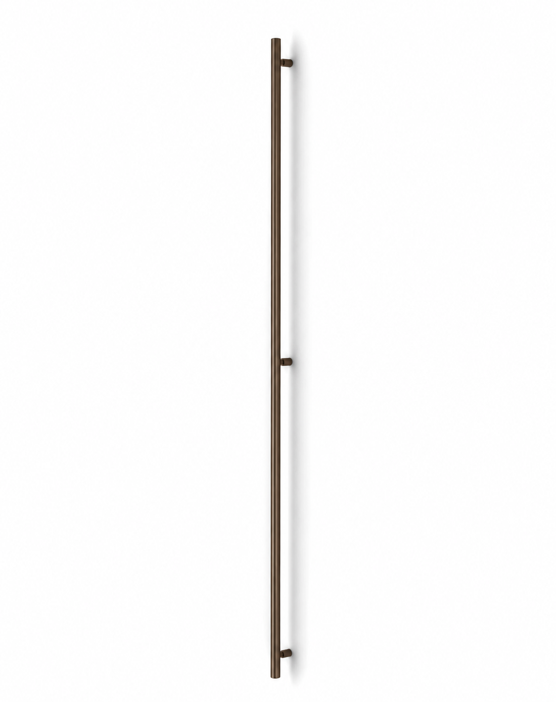 Pro-Line Floating Neck Series: 84 inch Ladder Pull Handle with 3-hole mounting - Back-to-Back, Bronze Powder Coated Finish, 316 Grade Stainless Steel Alloy