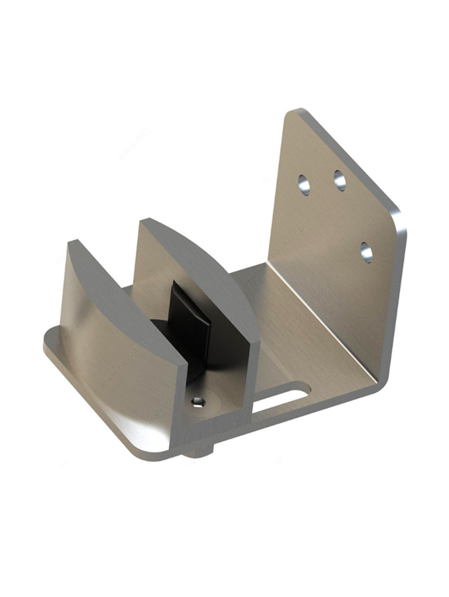 Adjustable Wall Mounted Floor Guide for Glass Doors - 03, Brushed Satin US32D/630 Finish, 304 Grade Stainless Steel Alloy