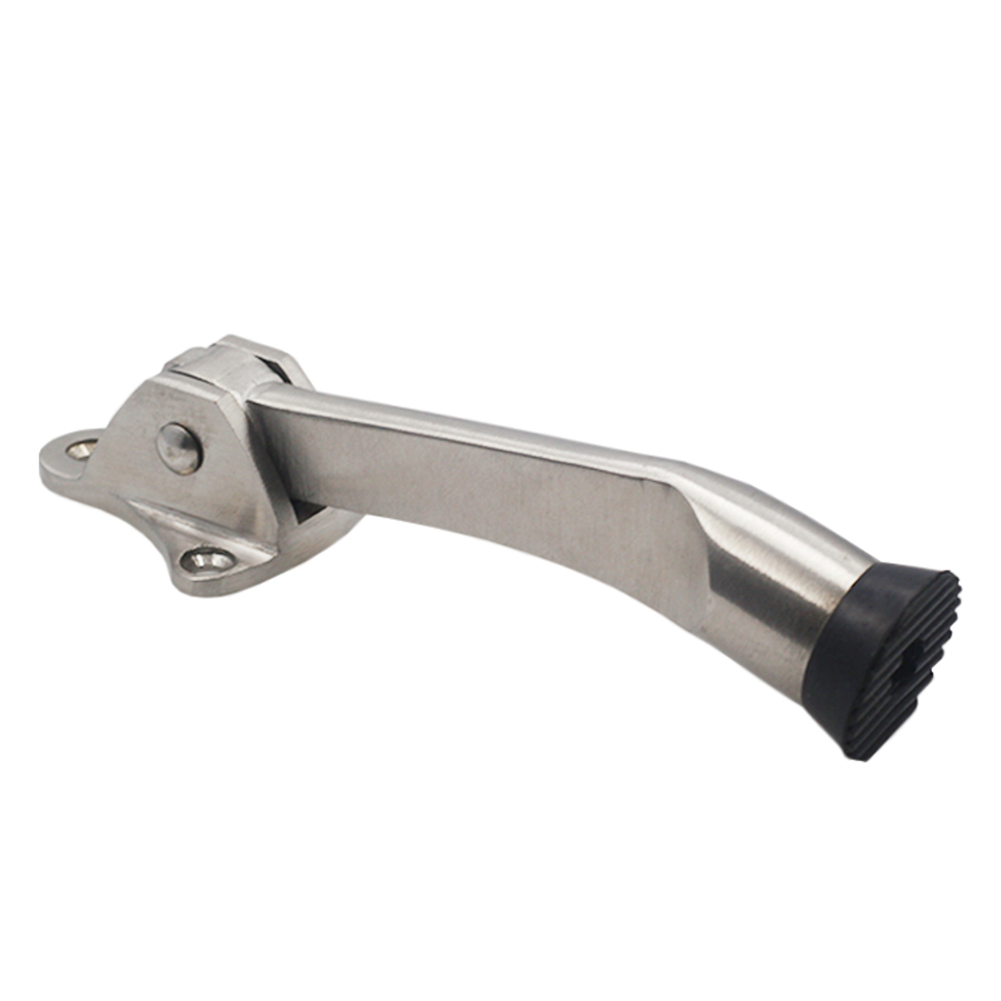 Stainless Steel Brushed Satin Finish 5" Door Mounted Heavy-Duty Kick-Down Door Holder