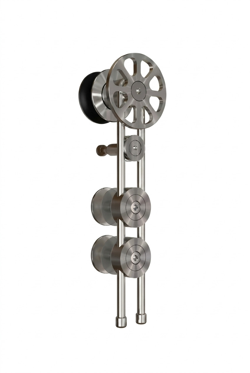 Spinner-WF Barn Door Roller, Brushed Satin US32D/630 Finish, 304 Grade Stainless Steel Alloy