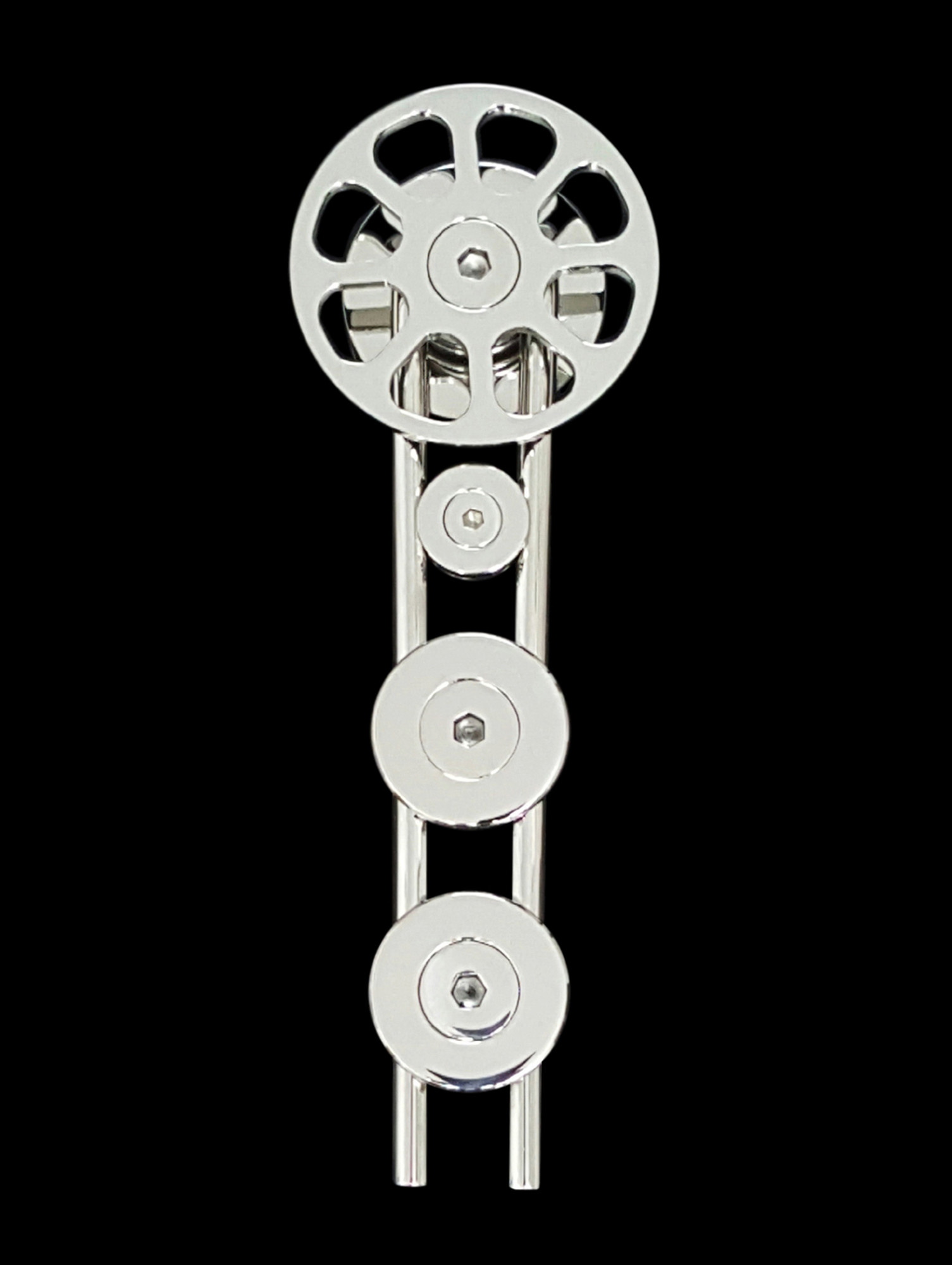 Spinner-WF Barn Door Roller - Polished Chrome Finish Spinner-WF Barn Door Roller - Polished Chrome Finish