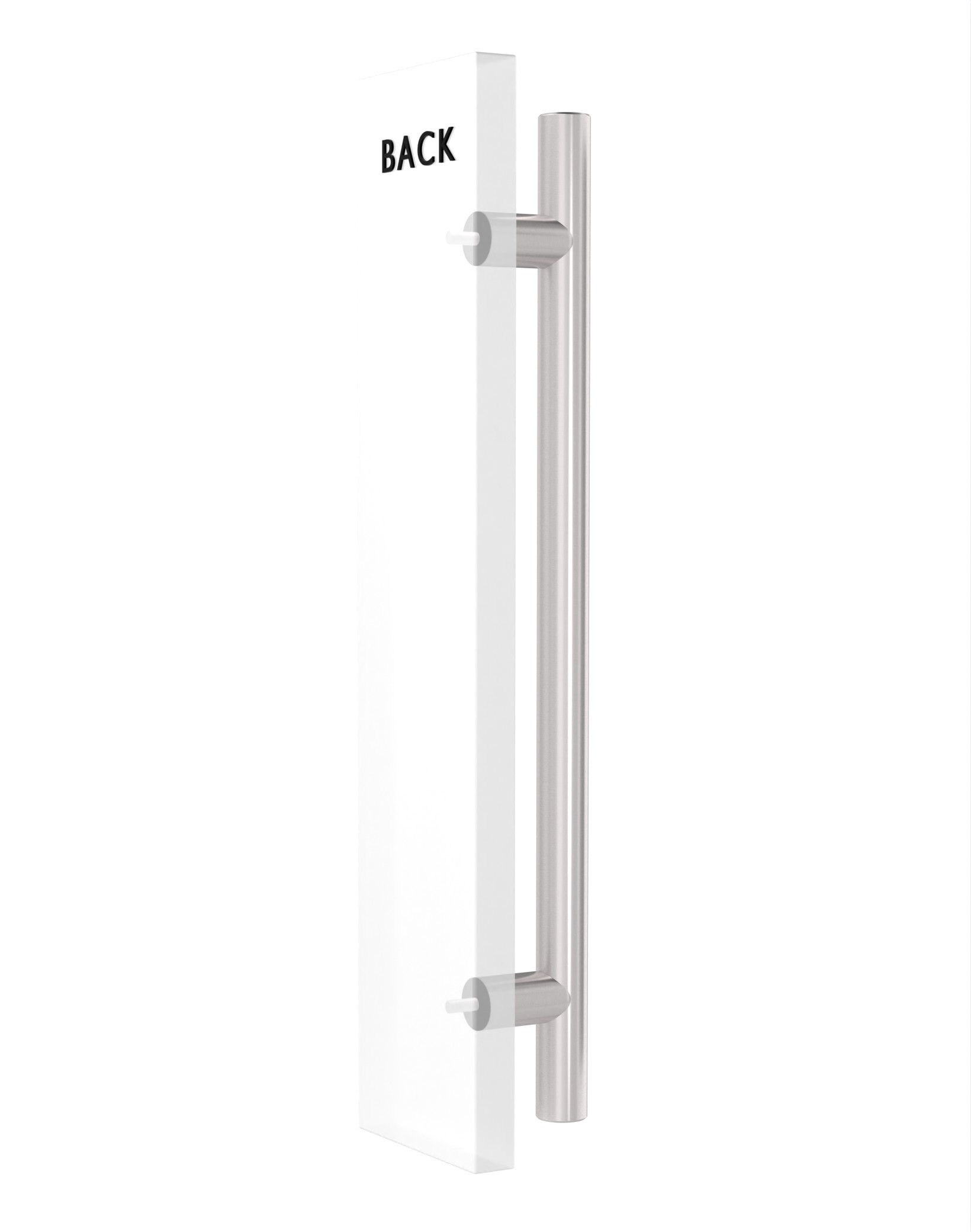 Pro-Line Series - One-Sided Ladder Pull Handle Brushed Satin