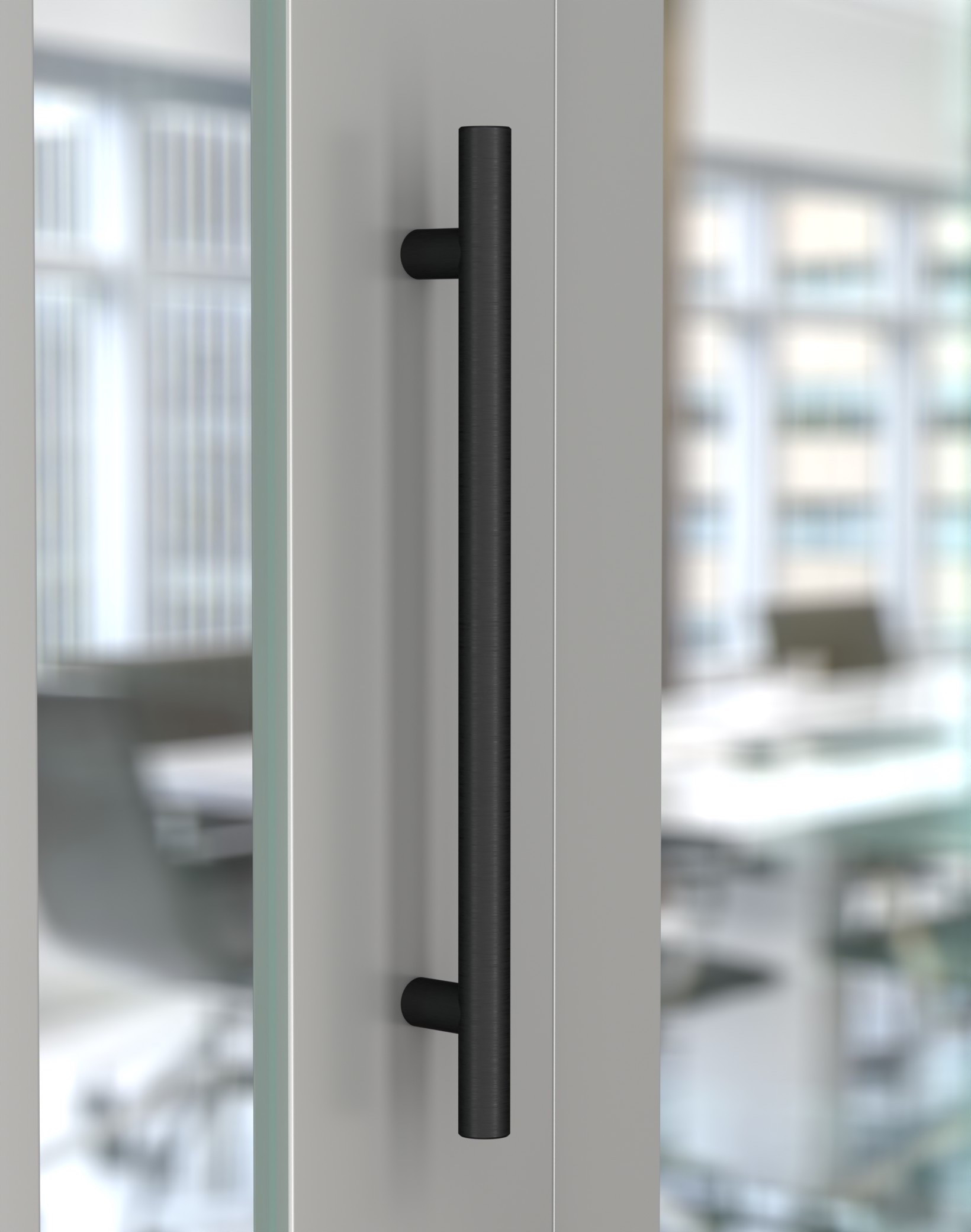 バリアルノブ Pro-Line Series - One-Sided Aluminum Black Anodized Ladder Pull Handle