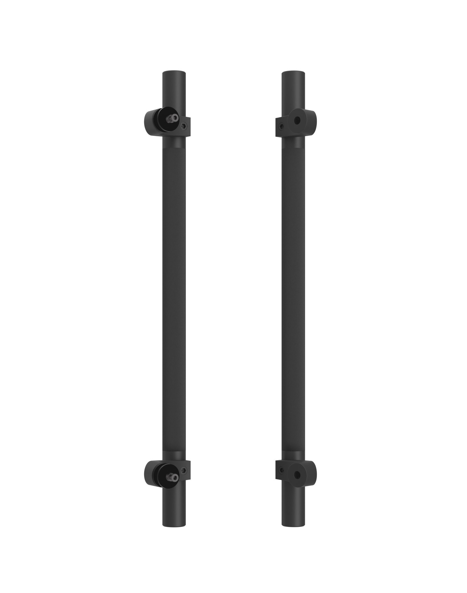 ProLine Fluted Series PostMount Offset Pull Handle BacktoBack