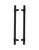 Pro-Line Collar Mounted Series: Ladder Pull Handle - Back-to-Back, Matte Black Powder Coated Finish, 304 Grade Stainless Steel Alloy