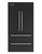 Refrigerator and Appliance: 1" x 1" Square Ladder Pull Handle, Polished US32/629 Finish, 304 Grade Stainless Steel Alloy