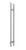 Pro-Line Series: 48" Upwards Locking Ladder Pull Handle - Back-to-Back, Brushed Satin US32D/630 Finish, 316 Exterior Grade Stainless Steel Alloy