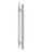 Pro-Line Series:  One Sided Ladder Pull Handle, Brushed Satin Stainless Steel Grip US32D-630 Finish / Polished Stainless Steel Ends US32-629 Finish 