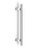 Pro-Line Series:  One Sided Postmount Offset Ladder Pull Handle, Brushed Satin Finish / Polished Stainless Steel Ends, 316 Exterior Grade Stainless Steel Alloy