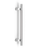 Pro-Line Series:  One Sided Postmount Offset Ladder Pull Handle, Brushed Satin Finish / Polished Stainless Steel Ends, 316 Exterior Grade Stainless Steel Alloy