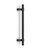 Pro-Line Series:  One Sided Postmount Offset Ladder Pull Handle with collar mounts, Matte Black Powder Coated Finish, 316 Exterior Grade Stainless Steel Alloy