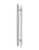 Pro-Line Series:  Ladder Pull Handle - Back-to-Back (Brushed Satin Stainless Steel  Grip US32D-630 Finish / Polished Stainless Steel Ends US32-629 Finish)