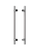 Pro-Line Series:  Ladder Pull Handle - Back-to-Back (Brushed Satin Stainless Steel  Grip US32D-630 Finish / Polished Stainless Steel Ends US32-629 Finish)